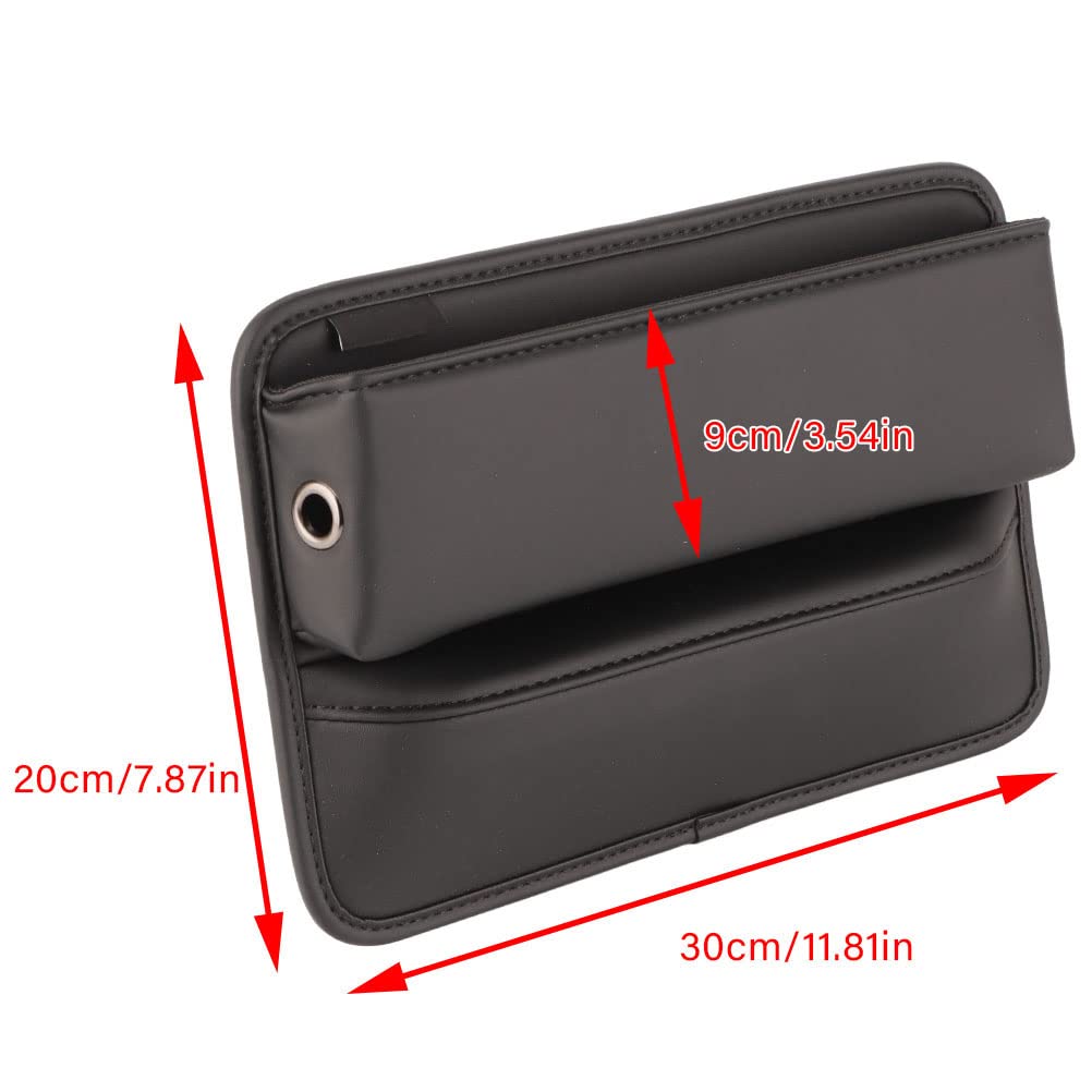 Dioche Console Side Storage Car Seat Interspace Filler Organizer Multifunctional Auto Console Side Storage Box for Effective Organization (black) — view 2