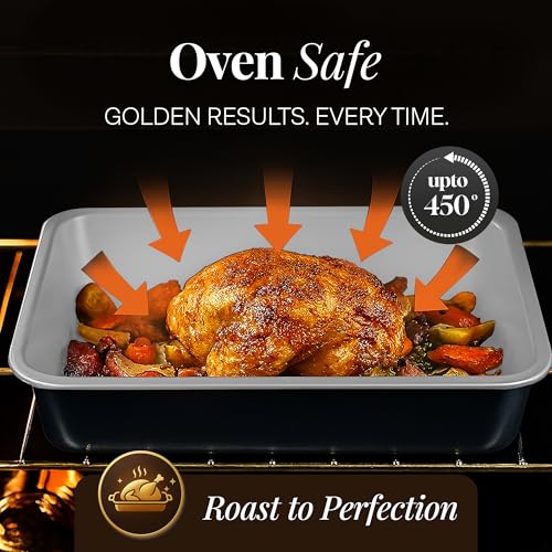 image for Gotham Steel 6 Pc Stackable Baking Pans Set, 70% Space Saving Design, 