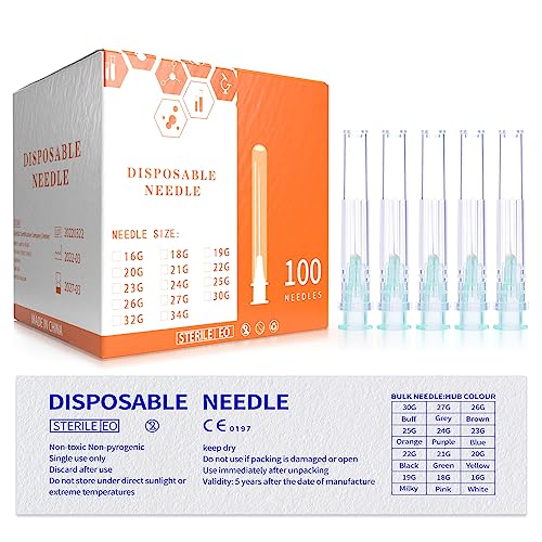 32 Gauge 1/2 Inch Needle, Industrial Syringe Dispensing Accessories, Individually Packaged #TOP1
