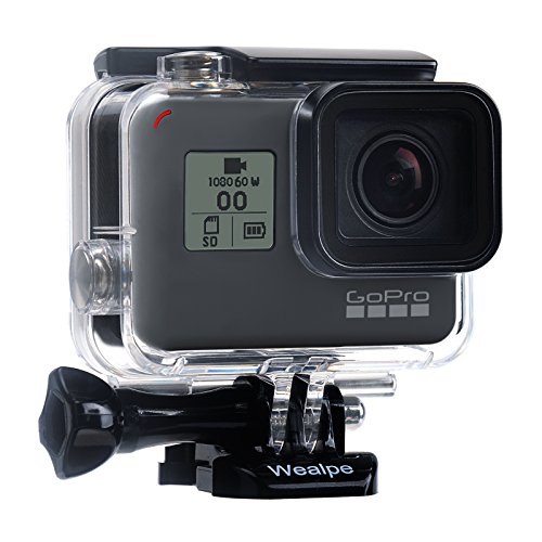 Wealpe Waterproof Dive Housing Underwater Protective Housing Case Compatible with GoPro Hero 7 Black, 6, 5, Hero (2018) Cameras