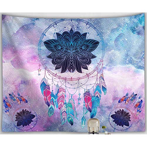 Xm&Lz Ethnic Dreamcatcher Tapestry,Indian Mandala Wall Hanging Tapestries,Hippie Wall Art With Magic Feather,Art Print Mural Home Decor E 230X150Cm(91X59Inch) #TOP1
