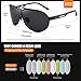 PANNER Men's Retro Aviator Polarized Sunglasses UV400 Protection Al-Mg Metal Frame Lightweight Outdoor(Black)