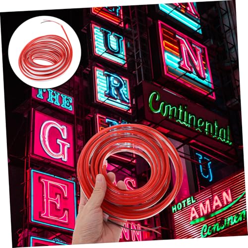 Tira de luz LED flexible de silicona roja 12V OSALADI miniatura 5