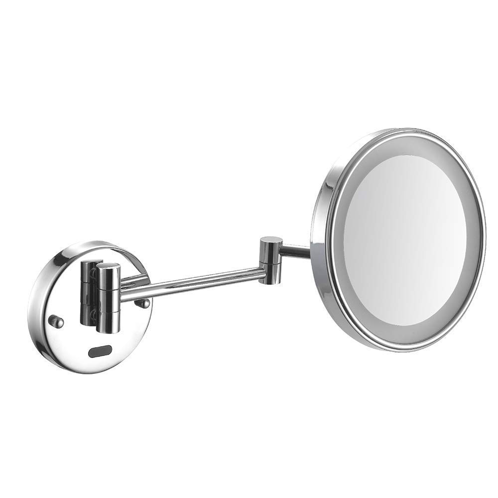 Specchi for Il Trucco A Doppia Faccia Induzione del Corpo Umano Ingrandimento Bagno Rasatura Braccio Regolabile Cosmetico(261)