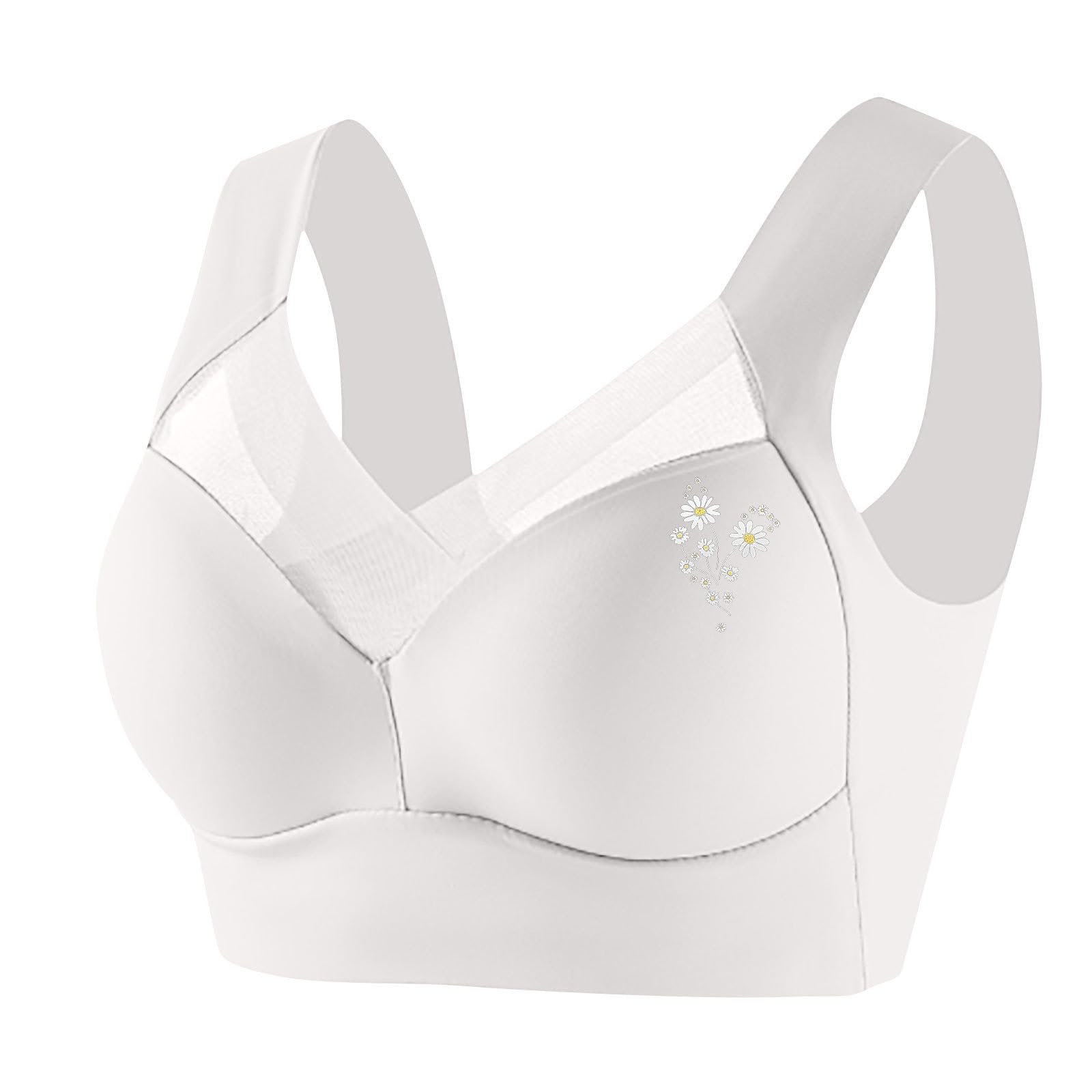 Zenchic Bra for Senior Ladies Seamless Plus Size Push Up Anti Sagging Bralettes Wireless Comfortable Old Women Bras