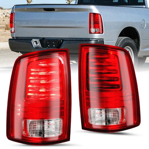 Image of JSBOYAT LED Tail Lights Assembly Pair Compatible With 2013-2018 Dodge Ram 1500 /2014-2018 Dodge Ram 2500 3500 Rear Tail Lamp Replacement Black Lens