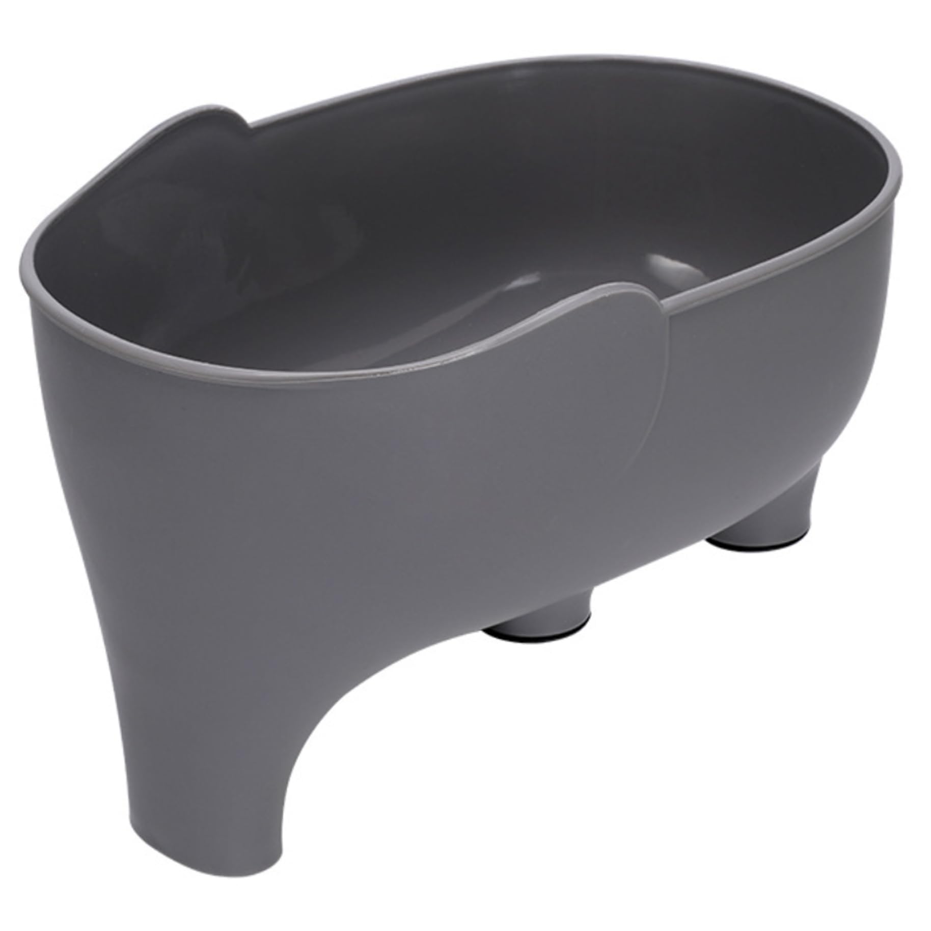 Fruit Strainer, 5.5x8.7 Inch Grey Color Pp Drain Basket Elephant Shaped Fruit Strainer Drainer for Food with Filter Vegetable Washing Colander Non-Slip Basket for Kitchen