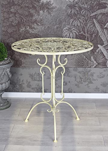 Gartentisch Nostalgie Tisch Shabby Chic Weiss wie Anno 1910 Antik Stil WK009 Palazzo Exklusiv – Bild 3