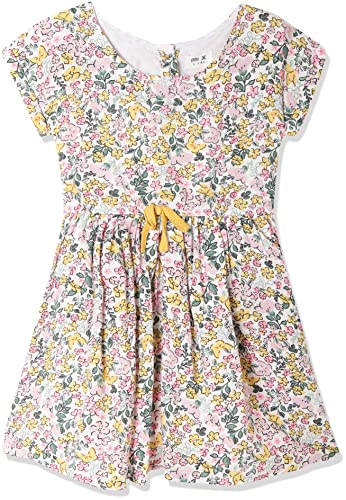Image of Max Girl Floral Printed Round Neck A-Line Standard Length Dress
