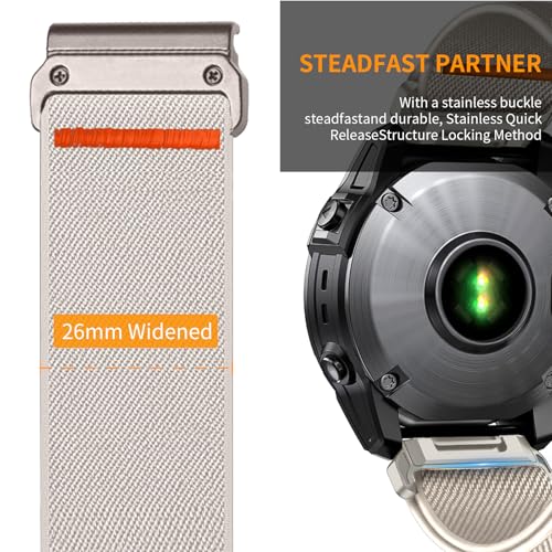 Correa de nylon 26mm para Garmin Fenix miniatura 4