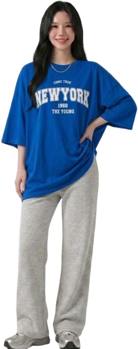 irana Women Oversized T-Shirt and Lower Set TrackSuit for Women | Oversize Baggy Loose Fit T-Shirt with Joggers Track Pants |Printed Oversize Top with Lower Combo Set-picture-11
