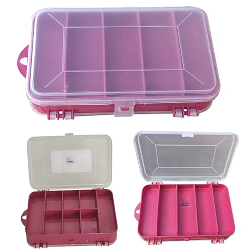 Caixa Maleta Rosa Pesca Ferramenta Maquiagem + Estojo Rosa