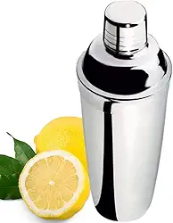 Coqueteleira Profissional em Aço Inox, Prata, 500ml, Acabamento Polido, para Drinks e Coquetéis
