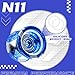 MAGICYOYO N11 Professional Yoyo Unresponsive Yo-yo for Intermediate Advanced, Alloy Aluminum Yoyo Toy with 6 Yoyo Strings, Bag, Glove (Blue & Sliver)