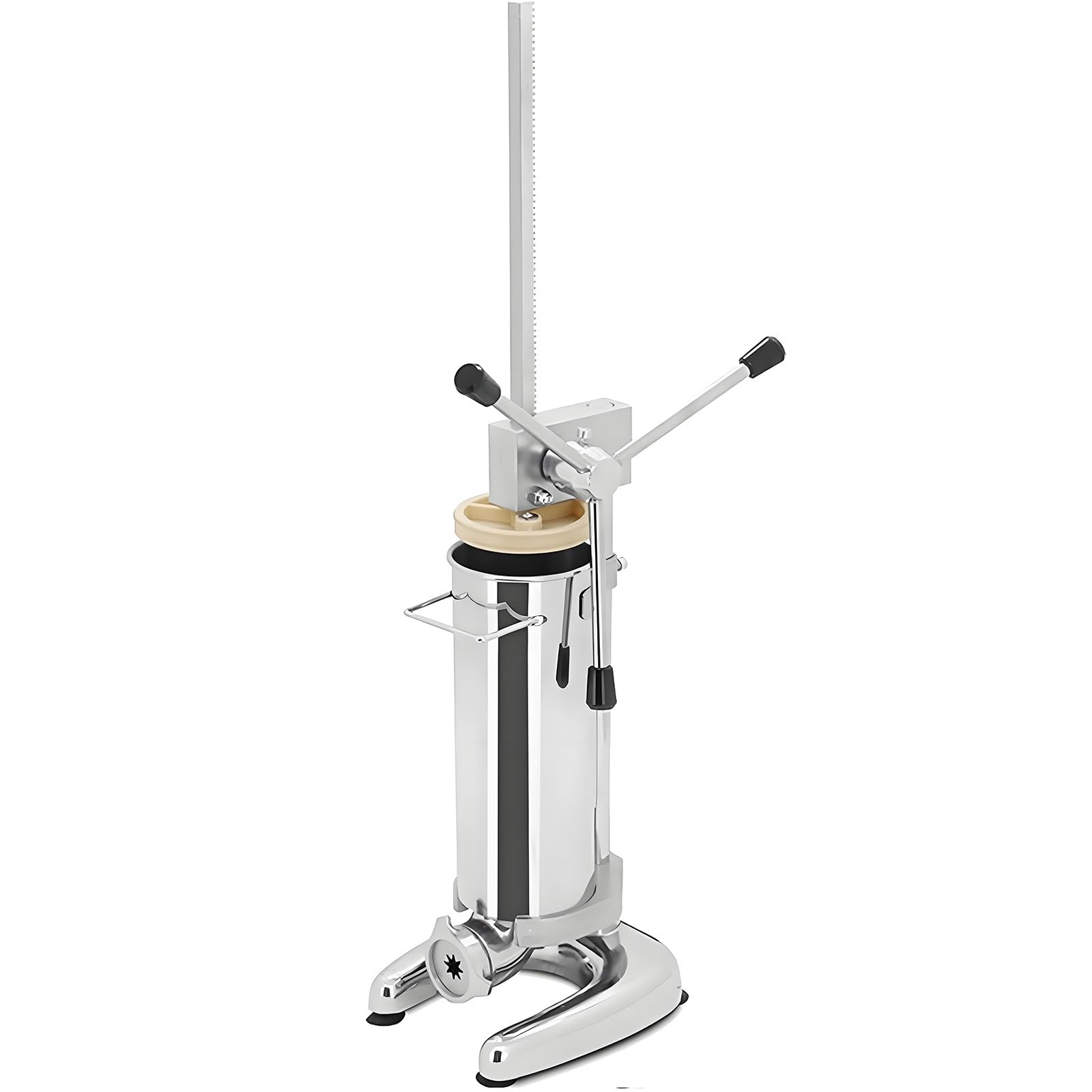YXYLJOZ Multi-Function Manual Churro Maker, Commercial Stainless Steel Spanish Churrera Machine with 5 Molds, Ideal for Afternoon Tea Donuts, Churros, Perfect for Restaurants, Bakeries (2l)