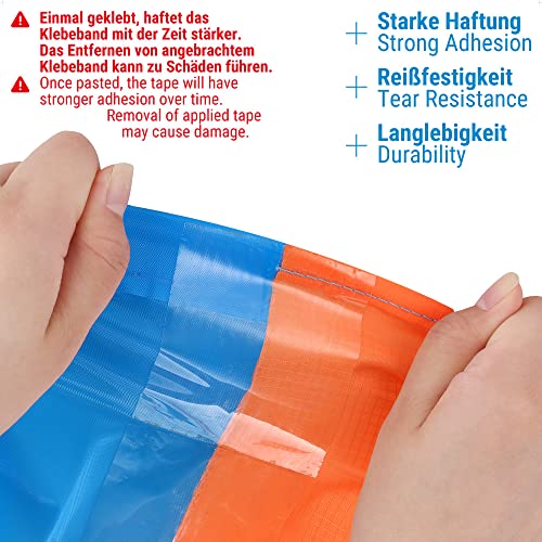 ecooe Tent Repair Tape Transparent Waterproof Professional 3 M x 8 CM Tent Repair Kit Invisible Repair Patche for Tents Awning - Image 3