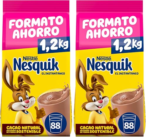 Nesquik NESTLÉ Instantáneo Cacao Soluble 1,2kg Bolsa (Paquete de 2)