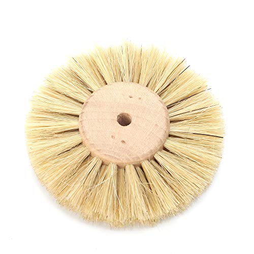 3 Inch Abrasive White Bristle Wheel Brush For Wood Carving Furniture Polishing Rotary Tools