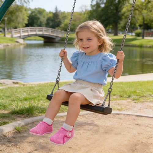 Image of FEETCITY Baby Boys Girls First Walking Shoes Infant Sneakers Crib Shoes Breathable Lightweight Slip On Shoes