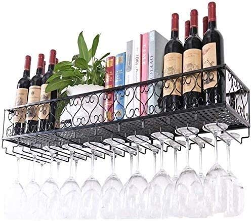 Casier à vin suspendu en métal chic pour bar et salon élégant
