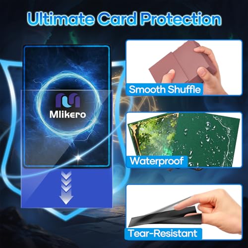 Image of Mlikero 1200 Count Card Sleeves, Matte Magic Card Sleeves, Smooth Shuffle & Tear Resistant, Fit for MTG, TCG, CCG (12 Colors)