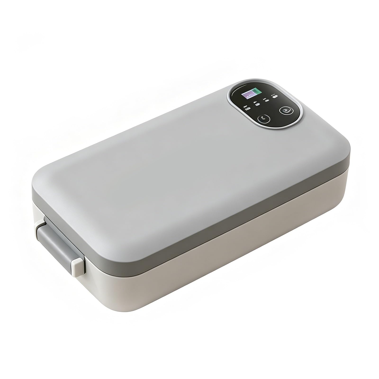 Término Eléctrico sin Agua,con Varios Ajustes de Temperatura | Fácil de Limpiar,Acero Inoxidable 304,ideal for la Oficina,el Coche y Actividades al Aire Libre(Gray)