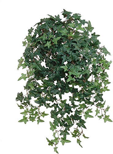 Larksilk Cascading English Ivy - Artificial Ivy Vine for Hanging Basket Decor, Window Boxes, Indoor Decoration, Outdoor Planter - 27