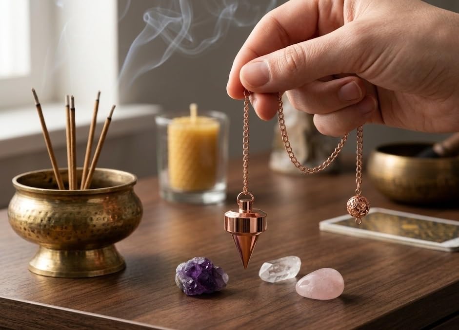 Image of Solid Cone Small Copper Pendulum for Reiki Healing, Dowsing & Chakra Balancing - Well Balanced Divination & Meditation Tool