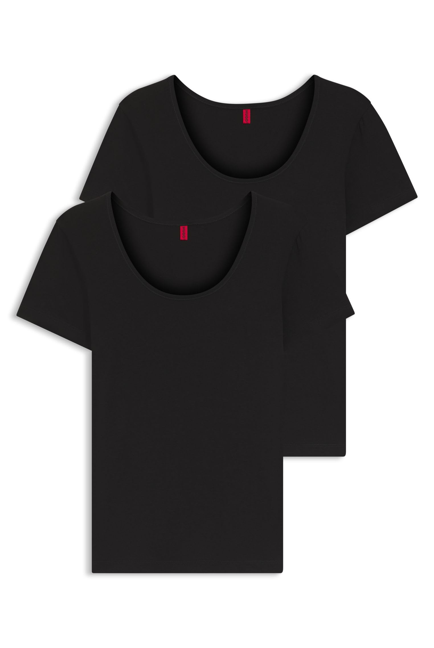 HUGO Damen Twin T-Shirt RN Zweierpack T-Shirts aus Baumwolle