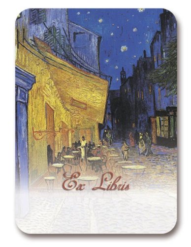 Laurel Vincent Van Gogh - The Cafe Terrace on The Place du Forum, Arles, at Night - Set of 20 Adhesive Bookplates