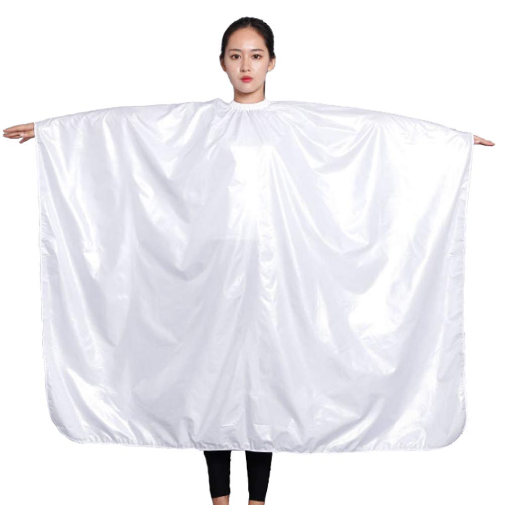 Aarschnittumhang Frisier Umhang,Friseurumhang, Haarschnitt-Tuch Friseur Schneiden, Salon Friseur Cape Verstellbaren Verschluss Professionelle Barber Kleid Geeignet Erwachsene, Weiß,3PCS