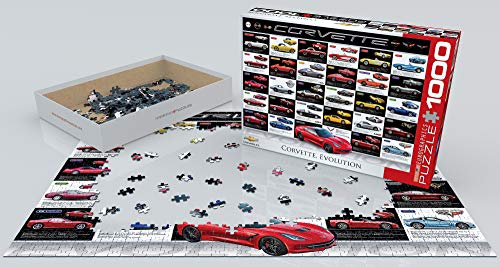 Rompecabezas EuroGraphics Corvette Evolution de 1000 piezas, azul miniatura 3