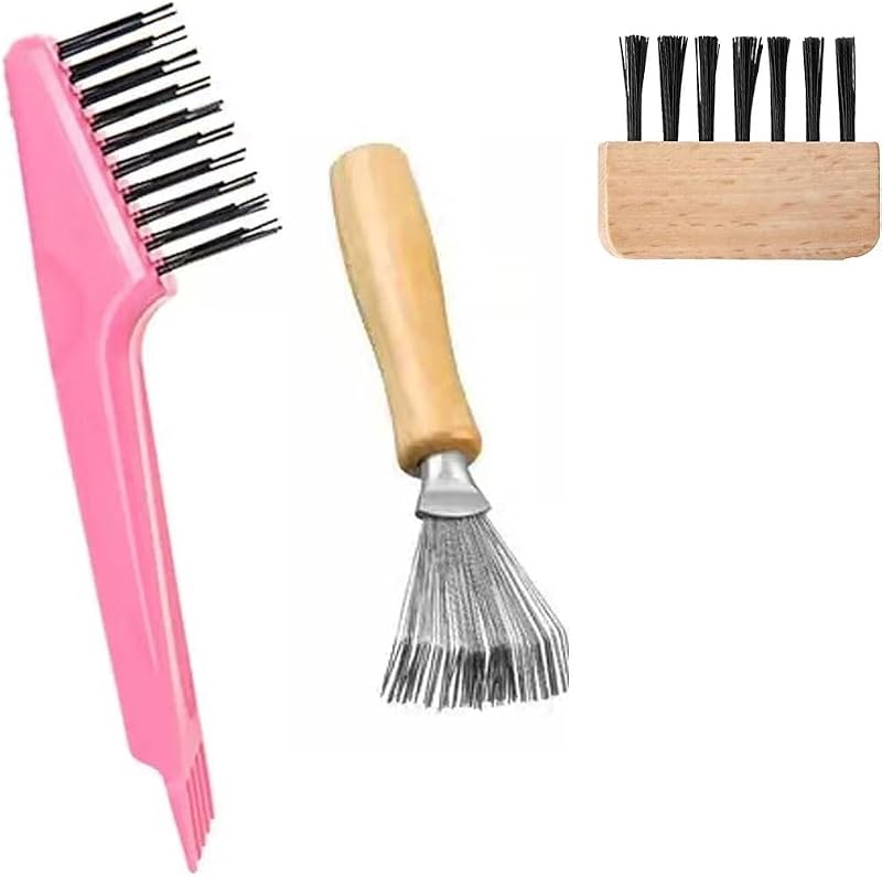 Kit de escovas para limpeza de escovas de cabelo 3SAIT, 3 unidades