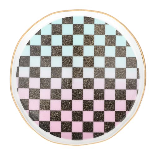 LRXIYODE Plato de Cerámica Decorativo para Joyas y Aperitivos Resistente y Fácil de Limpiar para Baño Tocador y Almacenamiento Doméstico