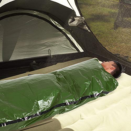 Festnight 2 PCS Cobertor de Emergência com Saco de Compressão Portátil Leve Saco de Dormir De Emergê
