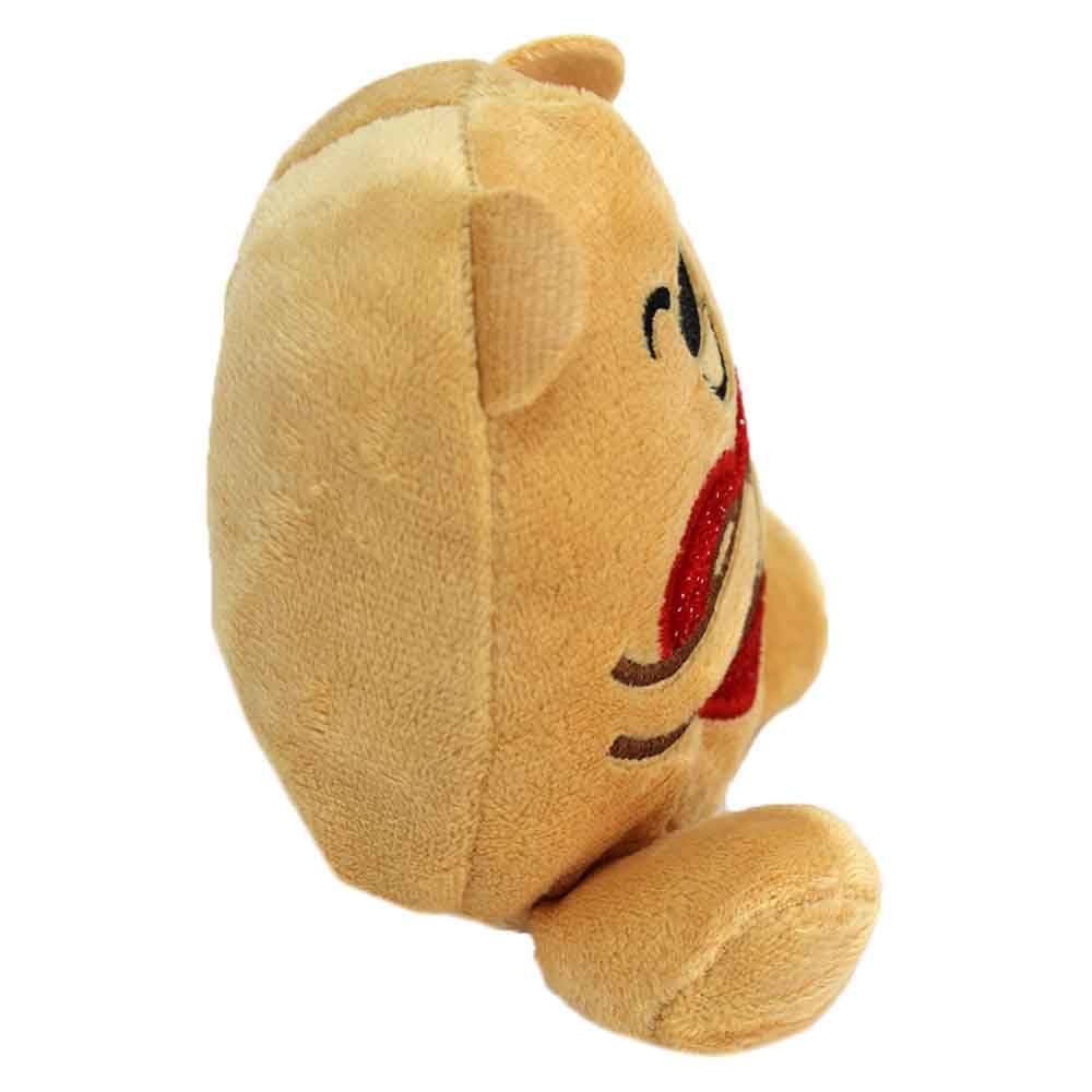 BEMIRO Kuscheltier Bär mit Herz, Mini Display, 12 Stück, Weiß und Braun, ca. 10 cm, Polyester, mit Glitzerherz