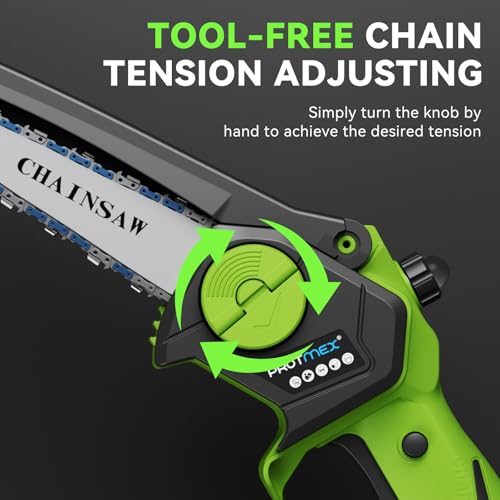 Image of 8 Inch Brushless Mini Chainsaw Cordless, Handheld Electric Saw