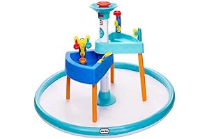 Little Tikes 3-in-1 Splash 'n Grow Outdoor Water Play Table for Kids with Splash Pad
