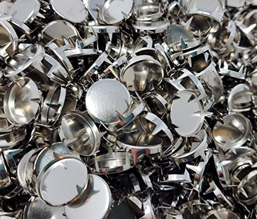 17mm Large Round Flat Silver Tone Metal Nailheads Decorative Craft Studs (Pack of 75)