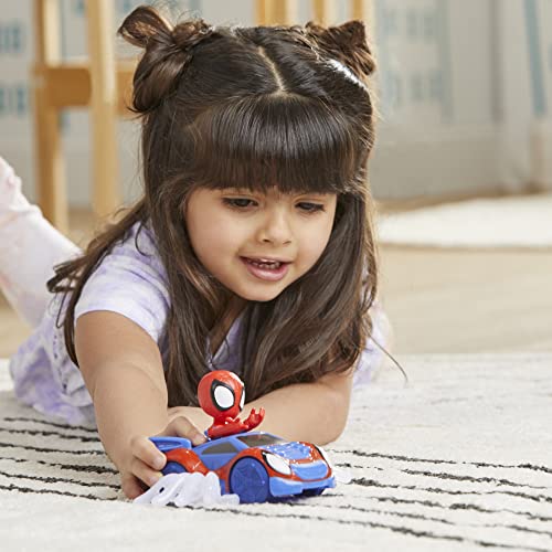 Image of Spidey and his Amazing Friends Spidey Web Crawler Set, 4-Inch Scale Action Figure and Vehicle, Marvel Preschool Super Hero Toys, Kids Easter Gifts, Ages 3+