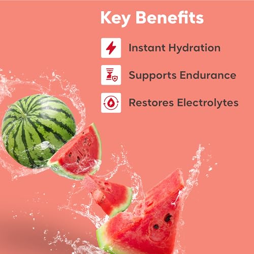 Image of Foodstrong 10K Isotonic Electrolyte Mix - Zero Sugar Hydration | 1000mg Sodium, 200mg Potassium, 60mg Magnesium | Electrolyte Drink Mix - Watermelon Flavour - 8g Sachet, Pack of 12