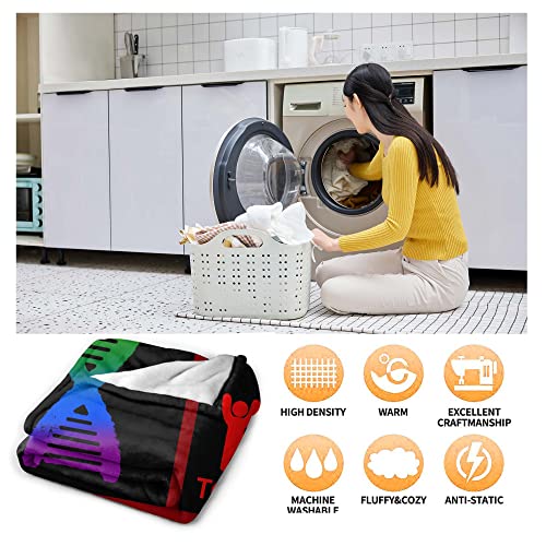 Prokelin Lgbt Gay Pride Rainbow Blanket And Throws For Adults Gifts Plush Soft Flannel Couch Sofa Bed 80"X60" Full Size #TOP5