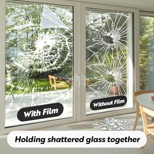 Película protectora para ventana DUOFIRE 4 mil clara 11.8x78.7 in miniatura 2