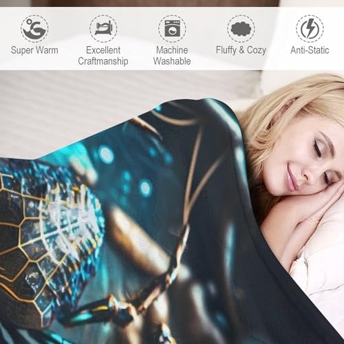Couverture araignée lavable en machine - Solution plaid flannel contre le froid - 4