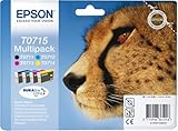  Epson T0715 d\'encre Noir et couleur standard kapazitã ¤ T Noir : 7,4 ml, Couleur : 3 x 5,5 ml 4 Pack Blister sans alarme