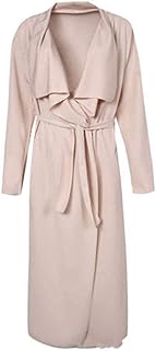 Gabardina Mujer Largos Primavera Otoño Unicolor Abrigos Elegantes Modernas De Solapa Manga Larga Slim Fit Casual Fashion C...