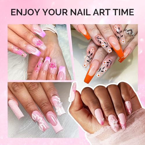Image of MelodySusie 3Pcs Acrylic Nail Brush Set,Size 8 /10 /14