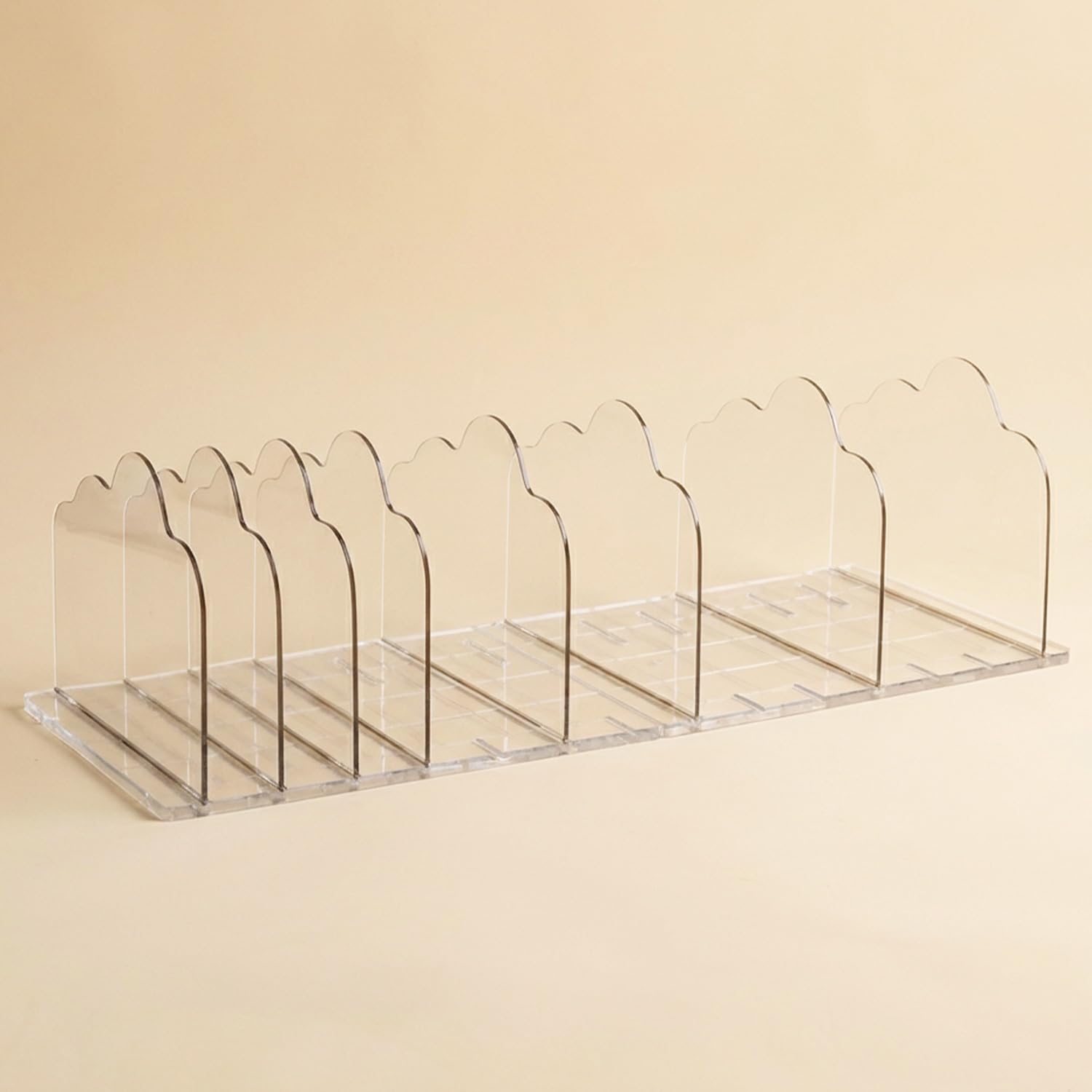 QWORK® Set di 2 Organizer Trasparente Regolabile per 7 Borse, Divisori per Borse per Armadio in Plastica