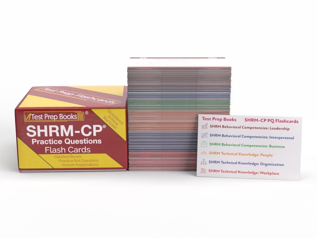 SHRM CP Practice Question Study Cards: SHRM CP Exam Prep 2025-2026 with Practice Test Questions for The SHRM Certification [Full Color Cards]
