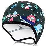 FKEWUK Fahrradmütze unter Helm Kinder, Helmmütze Wintermütze Kinder Fahrrad Mütze Winter Kinder Jungen Mädchen,Sportmütze Skimütze Radmütze Fahrradhelm Mütze Kinder Unisex für Alle Outdoor Aktivitäten